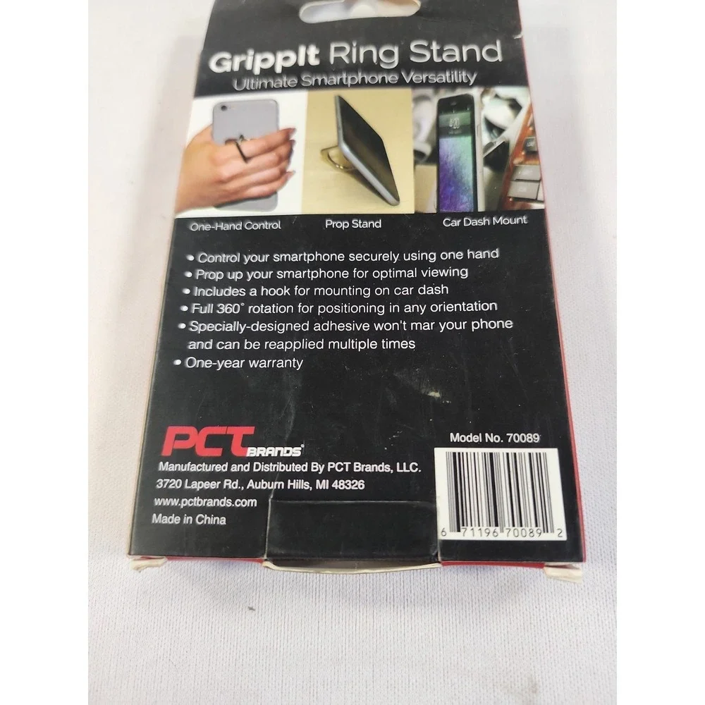 PCT Brand Gripp It Ring Stand Smartphone Car Dash Mount Prop Stand